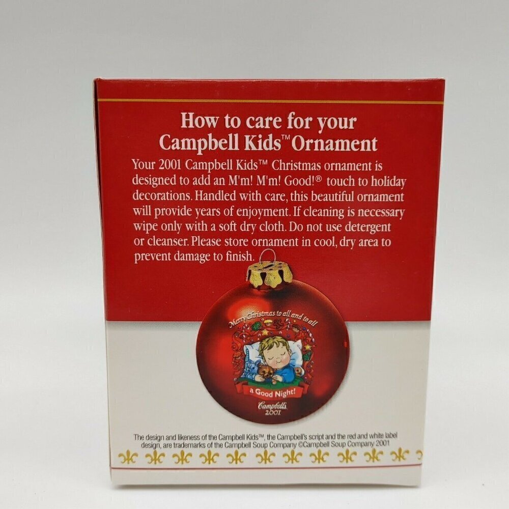 Campbells Happy Holidays Collectors Edition 2001 Good Night Christmas Ornament - Picture 6 of 10
